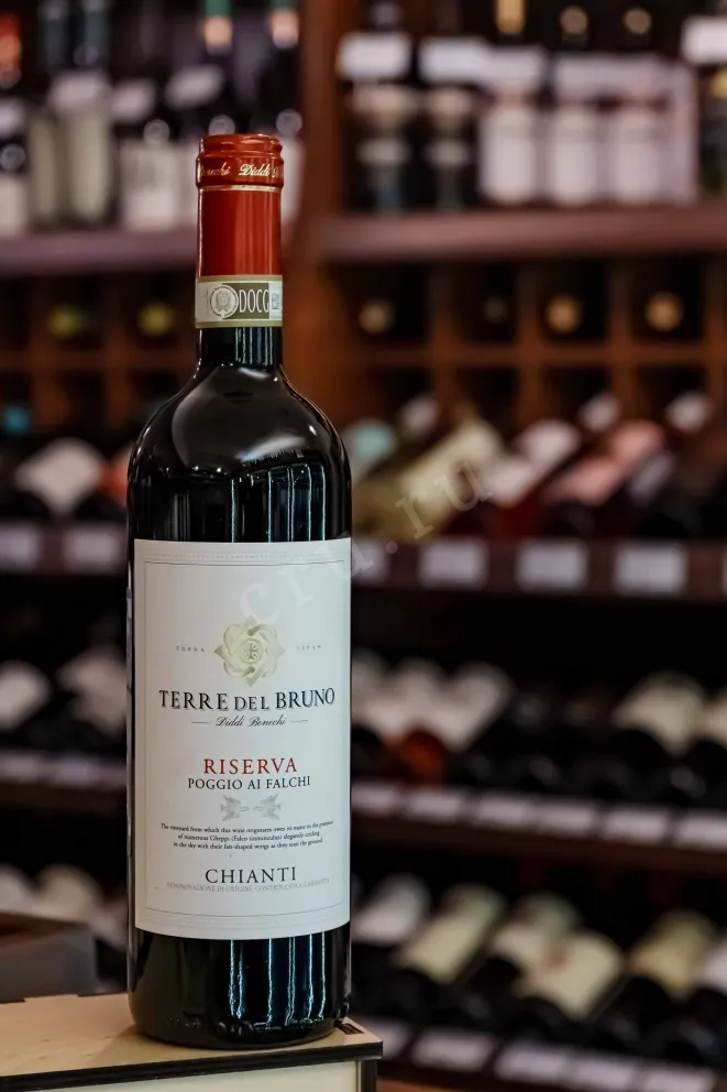 В магазине Крю Профи Terre del Bruno Riserva Poggio ai Falchi Chianti 2022 0.75 л