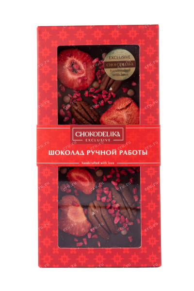 Chocolate Chokodelika Dark with Decoration Strawberry Pecan Raspberry 