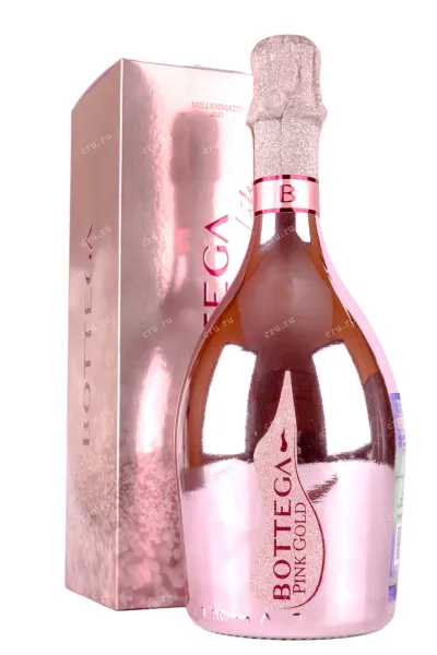 Игристое вино Bottega Pink Gold Prosecco Rose Brut gift box  0.75 л