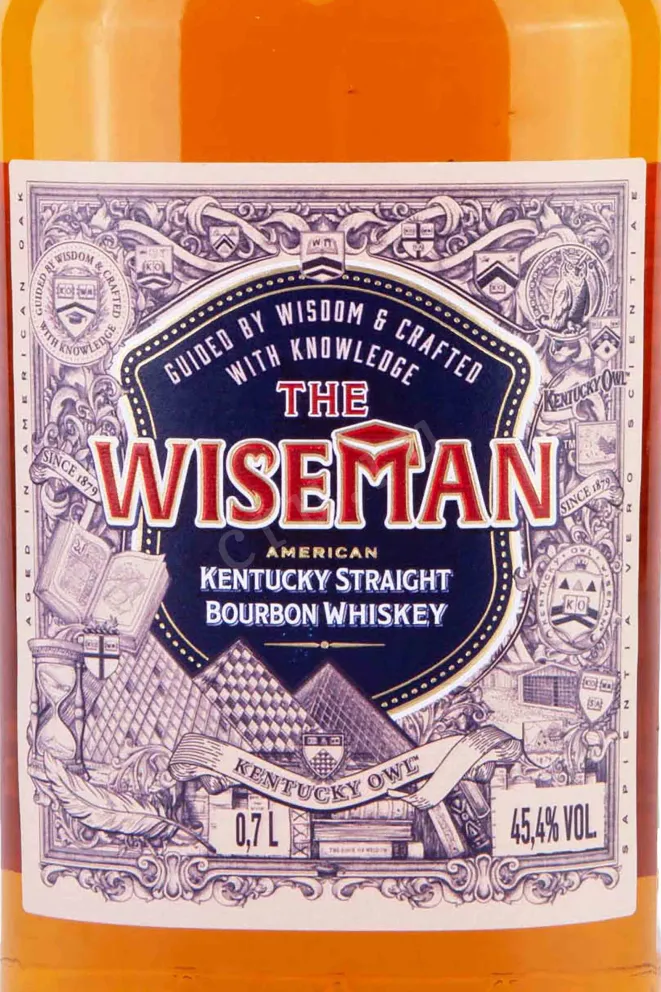 Этикетка Wiseman Bourbon 0.7 л