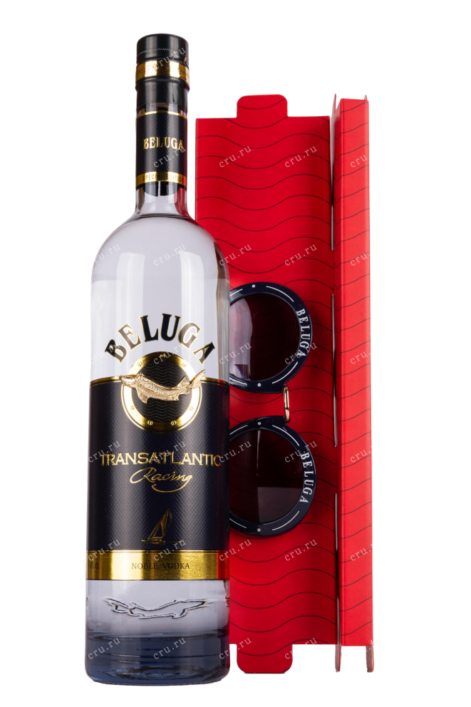 В подарочной коробке Beluga Transatlantic Racing gift box with glasses 0.7 л