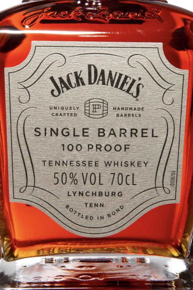 Этикетка Jack Daniel's Single Barrel 100 Proof in gift box 0.7 л