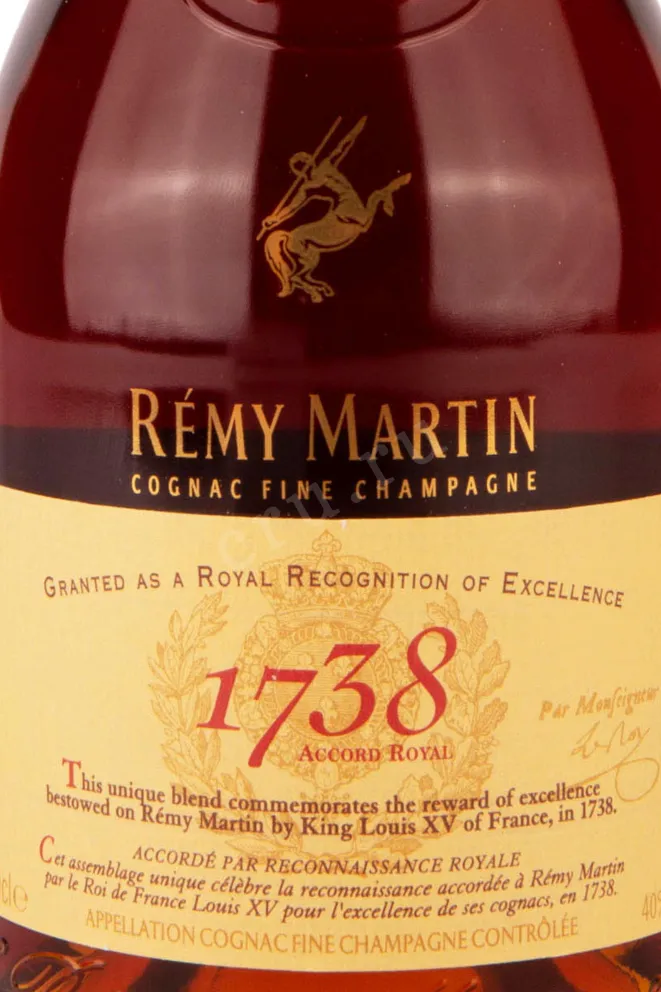 Этикетка Remy Martin 1738 Accord Royal in tube 0.7 л