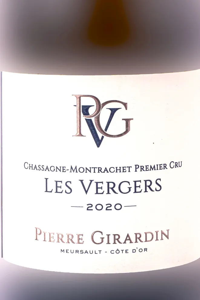 Этикетка Pierre Girardin Chassagne-Montrachet 1er Cru Les Vergers 2020 0.75 л