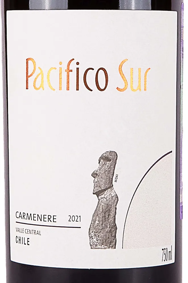 Этикетка Pacifico Sur Carmenere 2021 0.75 л