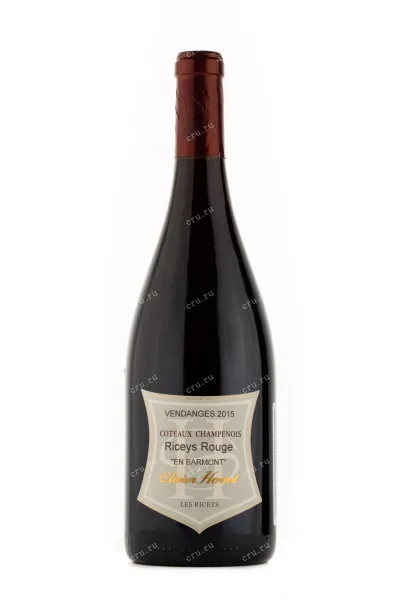 Вино Olivier Horiot Riceys Rouge En Barmont Coteaux Champenois 2015 0.75 л