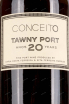 Этикетка Conceito, Tawny Port 20 Years in gift box 2003 0.75 л