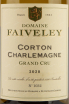 Этикетка Corton-Charlemagne Grand Cru Domain Faiveley 2020 0.75 л