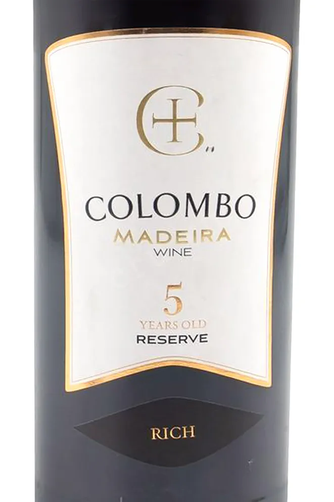 Этикетка Colombo Rich Reserve 5 years 0.75 л