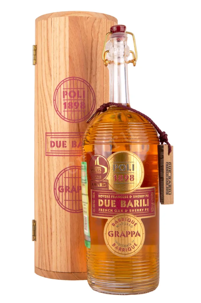 Граппа Poli Due Barili wooden tube  0.7 л