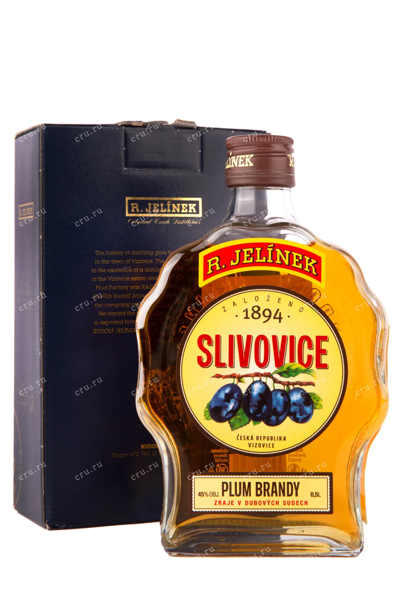 Фото — Дистиллят R. Jelinek Slivovice Zlata with gift box  0.5 л