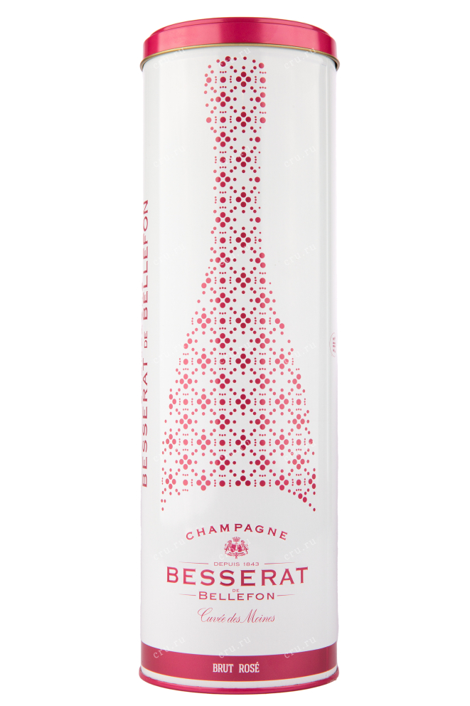 Подарочная коробка игристого вина Besserat de Bellefon Cuvee des Moines Rose 0.75 л