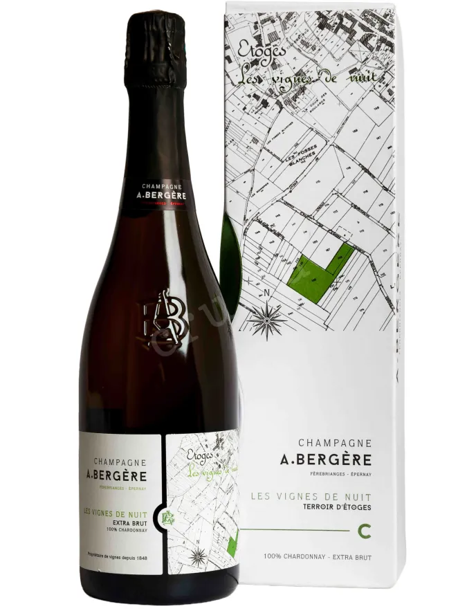 Шампанское  A. Bergere Les Vignes de Nuit in gift box 2019 0.75 л