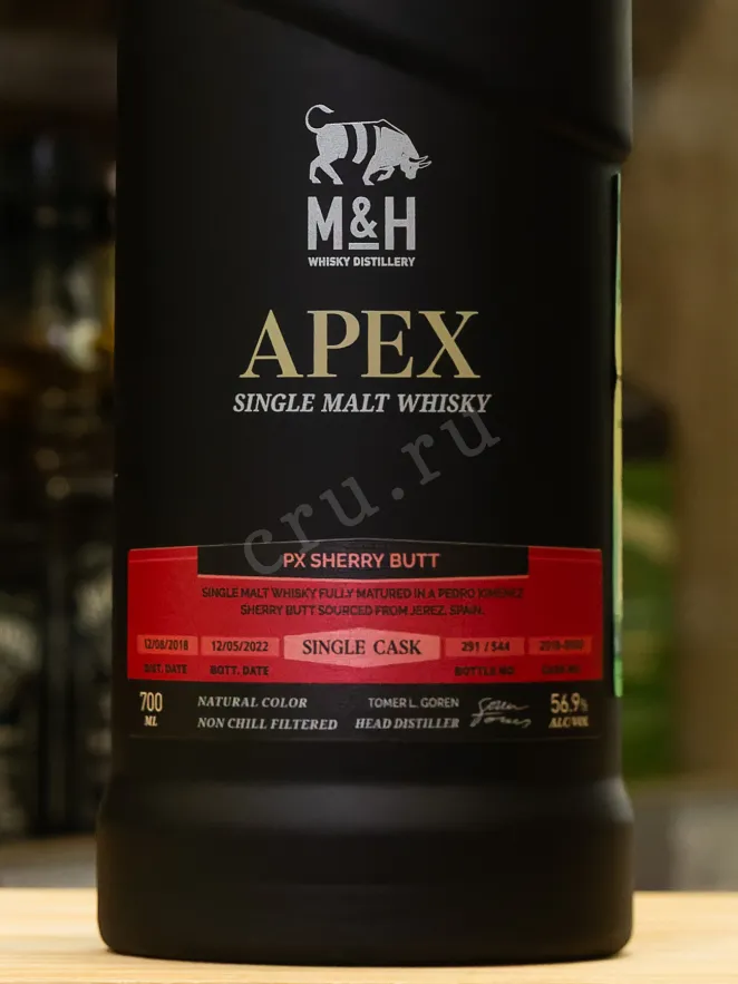 В магазине Крю Профи M & H Apex Single Cask PX Sherry Butt gift box 0.7 л