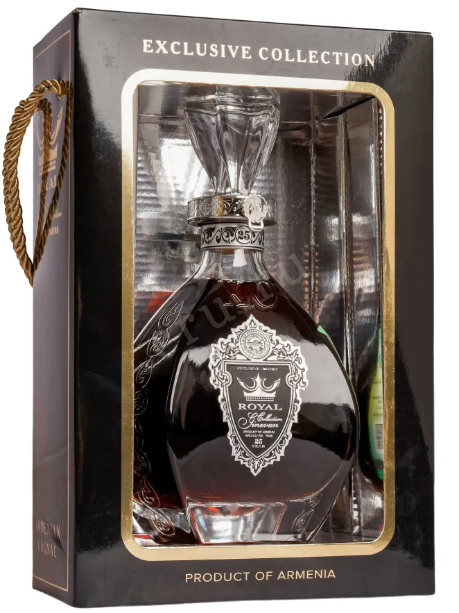 Подарочная коробка Ginevan Royal Collection Silver XO 25 years in gift box 0.75 л