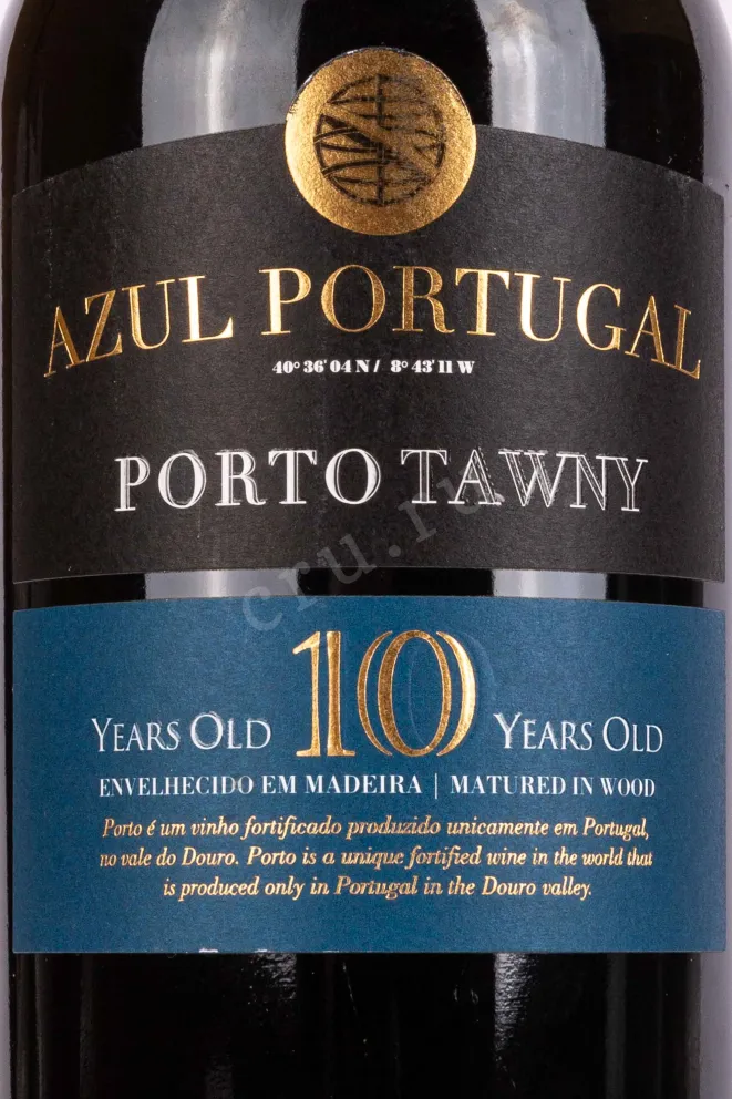 Этикетка Azul Portugal Tawny 10 years 2010 0.75 л