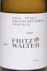 Этикетка Fritz Walter Grauburgunder Trocken 2024 0.75 л