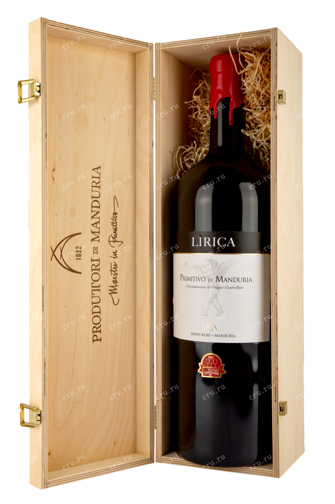 Вино Lirica Primitivo di Manduria 5 л в подарочной упаковке