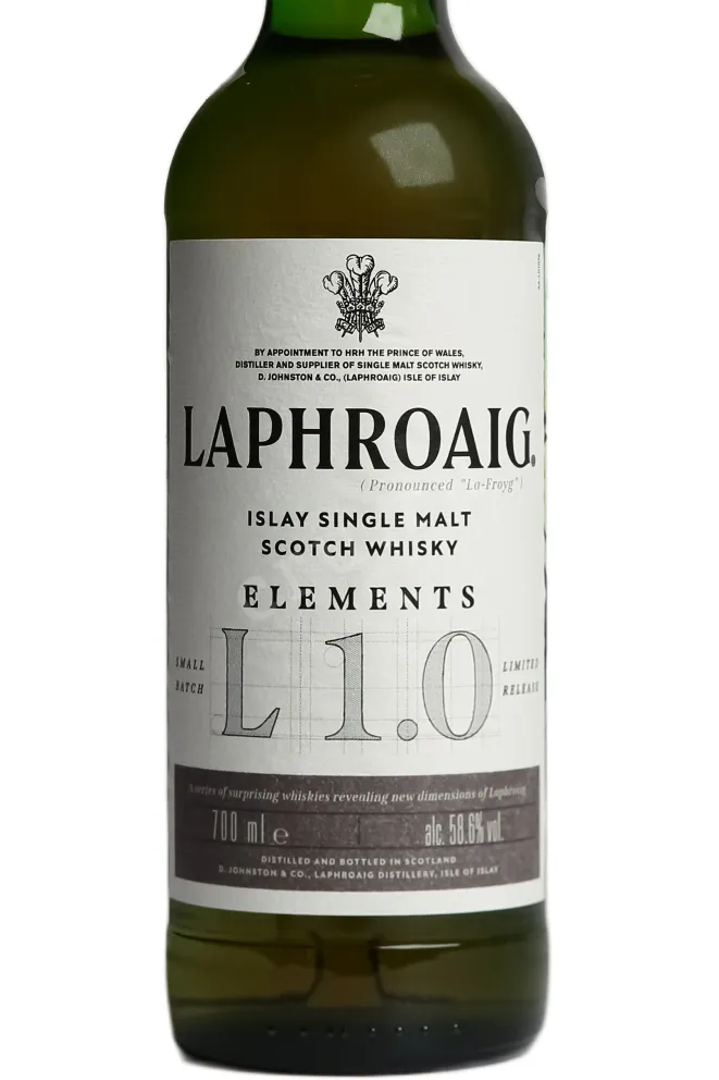 Этикетка Laphroaig Elements in gift box 0.7 л