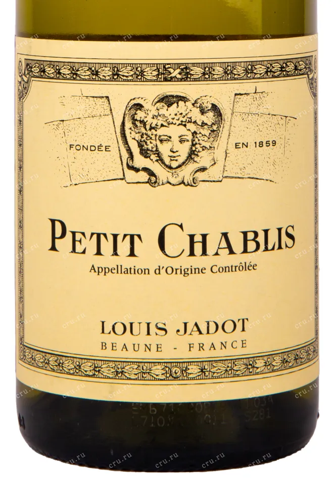 Этикетка вина Petit Chablis AOC 0.75 л