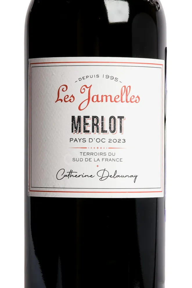 Этикетка Les Jamelles Merlot 2023 0.75 л