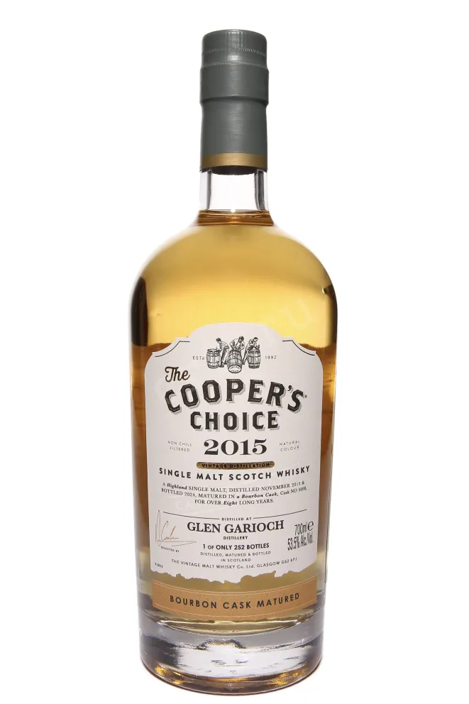 Бутылка The Cooper's Choice Glen Garioch Bourbon Cask Matured in gift box 2015 0.7 л