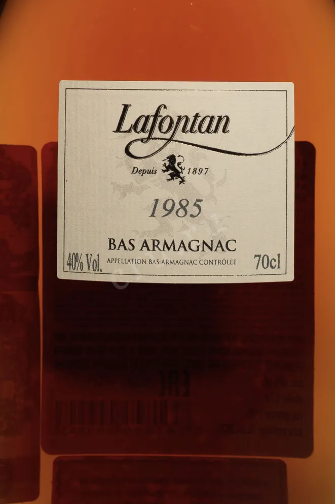 Этикетка Lafontan 1985 0.7 л
