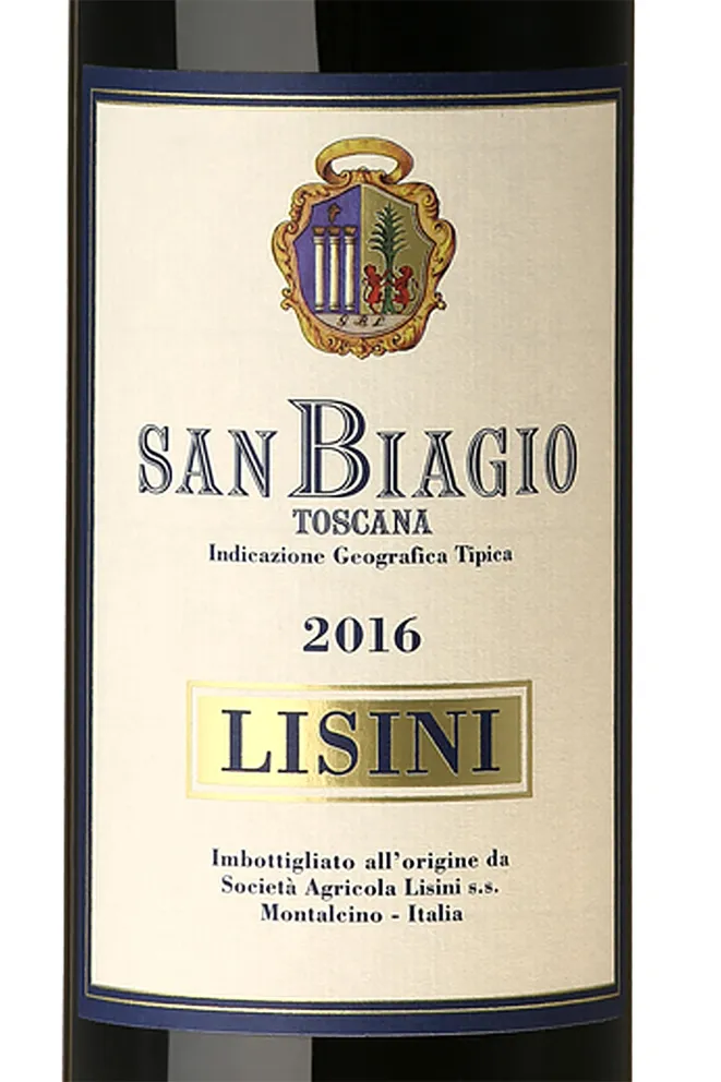 Этикетка Lisini San Biagio 2017 0.75 л