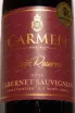 Этикетка Carmen Gran Reserva Cabernet Sauvignon 2021 0.75 л
