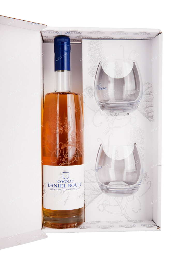 Коньяк Даниэль Бужу Премьер Аром Гранд Шампань 0.7 с двумя бокалами в подарочной коробке 