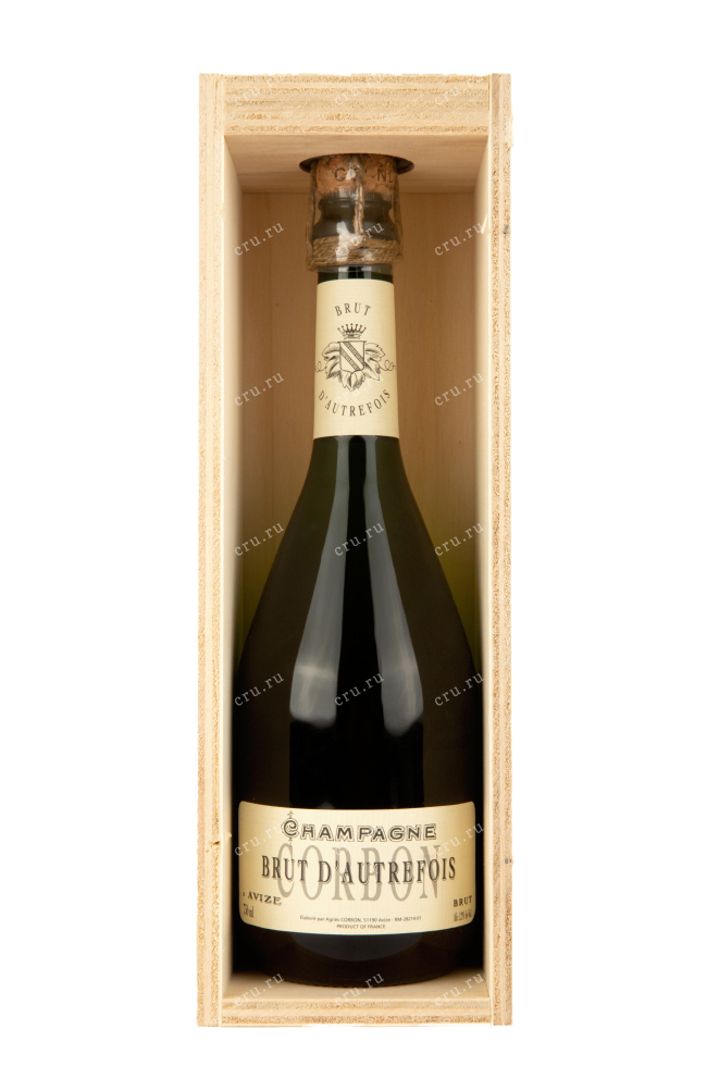 Шампанское Кордон Брют д`Отрефуа 0,75 в деревянном ящике