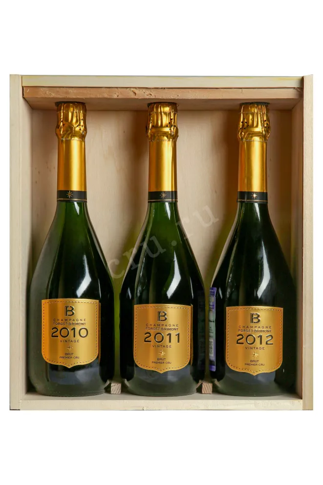 В деревянной коробке Champagne Forget-Brimont Vintage Premier Cru Collection 2012 0.75 л