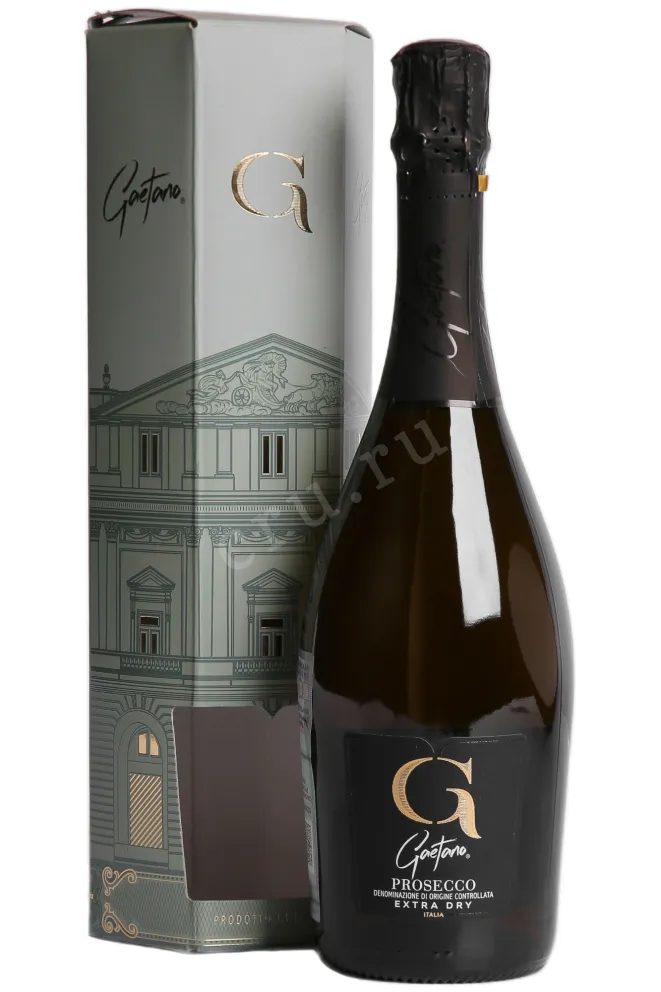Игристое вино Gaetano Prosecco Extra Dry DOC in gift box 2024 0.75 л