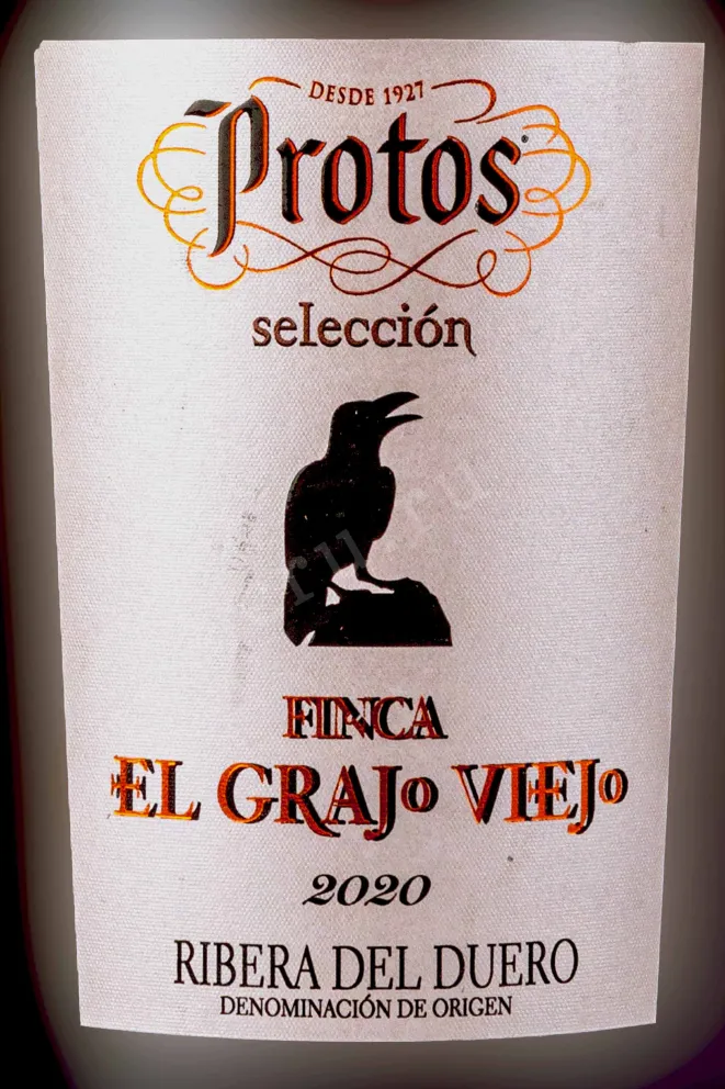 Этикетка Protos Finka El Grajo Viejo 2020 0.75 л