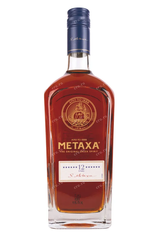 Бутылка Metaxa 12 Star gift box with 2 glasses 0.7 л