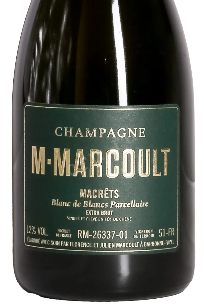 Этикетка M. Marcoult Macrets Blanc de Blancs Parcellaire 2020 0.75 л