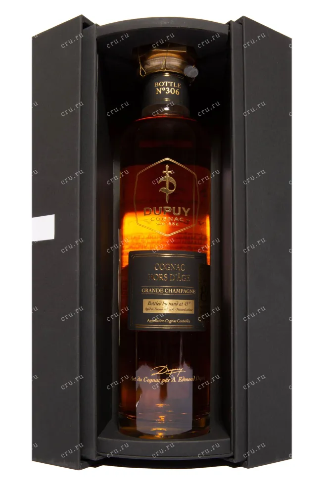 В подарочной коробке Dupuy Lot 80 Hors d'Age Grand Champagne AOC in gift box 1980 0.7 л