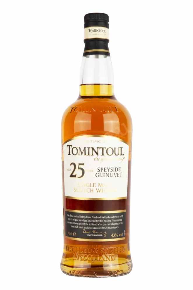 Бутылка Tomintoul Speyside Glenlivet 25 years 0.7 л