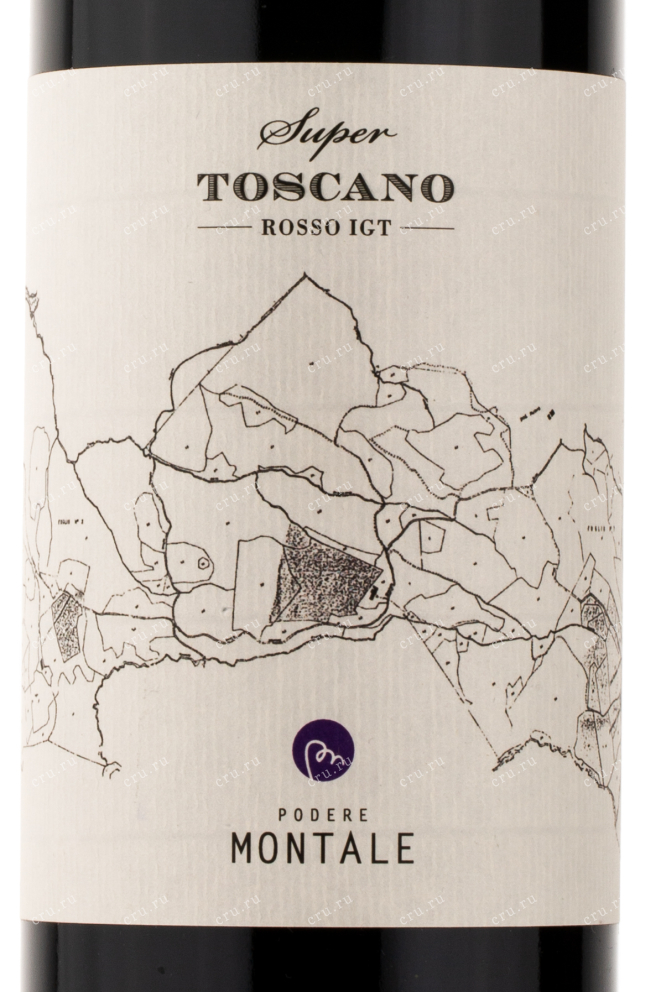 Этикетка вина Podere Montale Super Toscano Rosso 2016 0.75 л