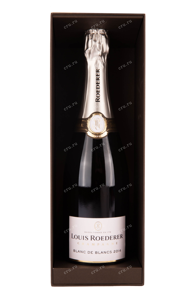 Игристое вино Луи Родерер Блан де Блан 2014 0.75 в подарочной коробке
