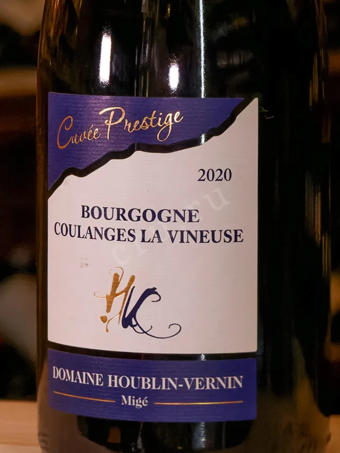 В магазине Крю Профи Domaine Houblin-Vernin Bourgogne Coulanges la Vineuse Cuvee Prestige Blanc 2020 0.75 л