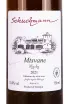 Этикетка Schuchmann Mtsvane 2021 0.75 л