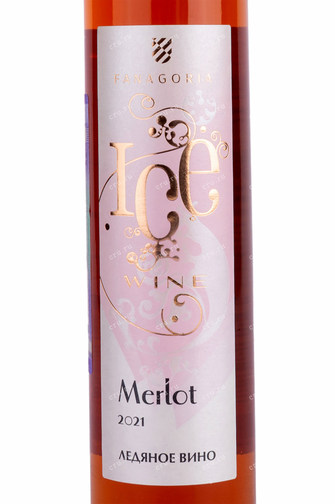 Этикетка Merlot Ice Wine Fanagoria in tube 2021 0.375 л