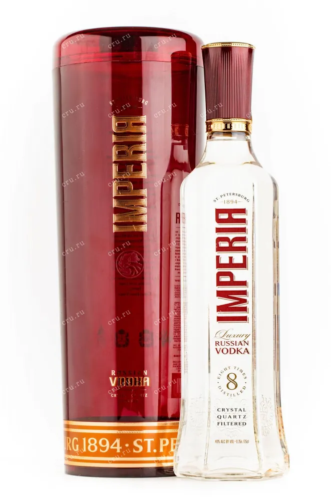Бутылка водки Russian Standard Imperia gift box 0.75 в подарочной упаковке