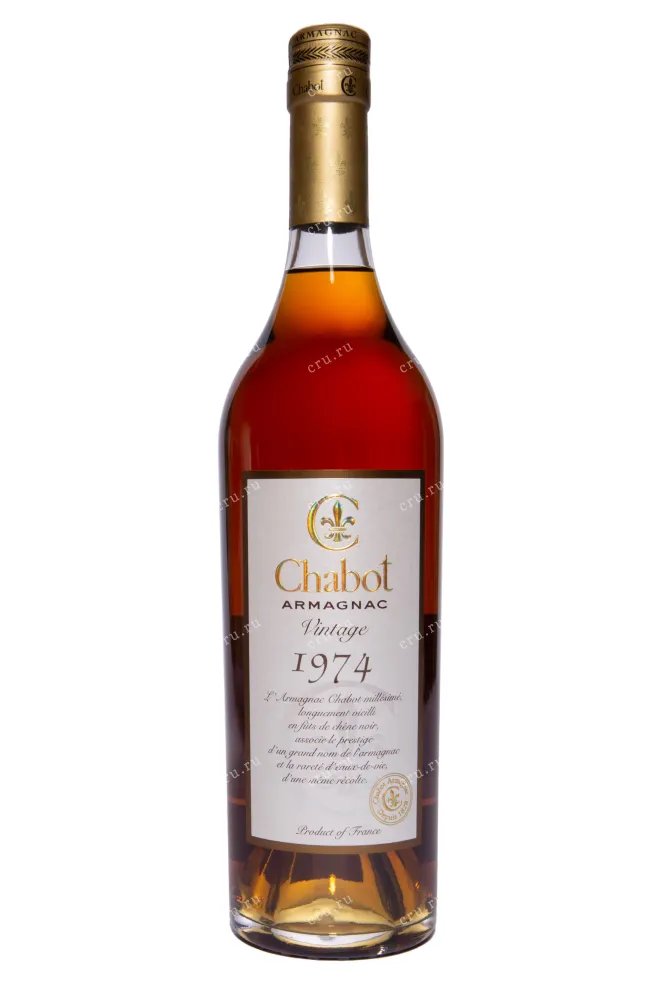 Контрэтикетка Chabot in tube 1974 0.7 л