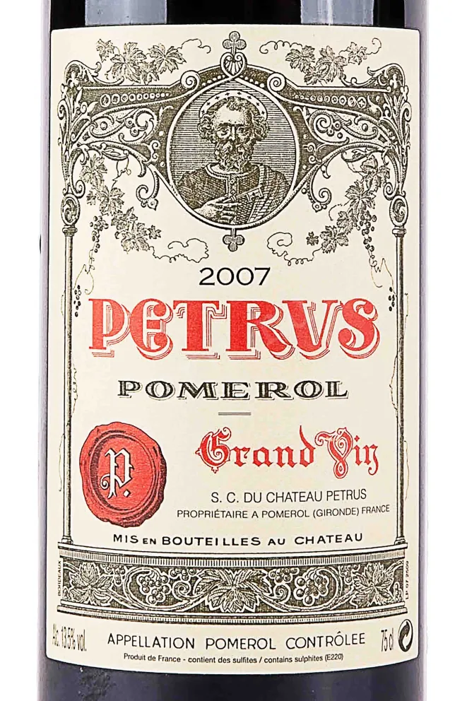 Этикетка Chateau Petrus Pomerol 2007 0.75 л