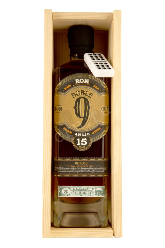 В подарочной коробке Doble 9 Anejo 15 years 0.7 л