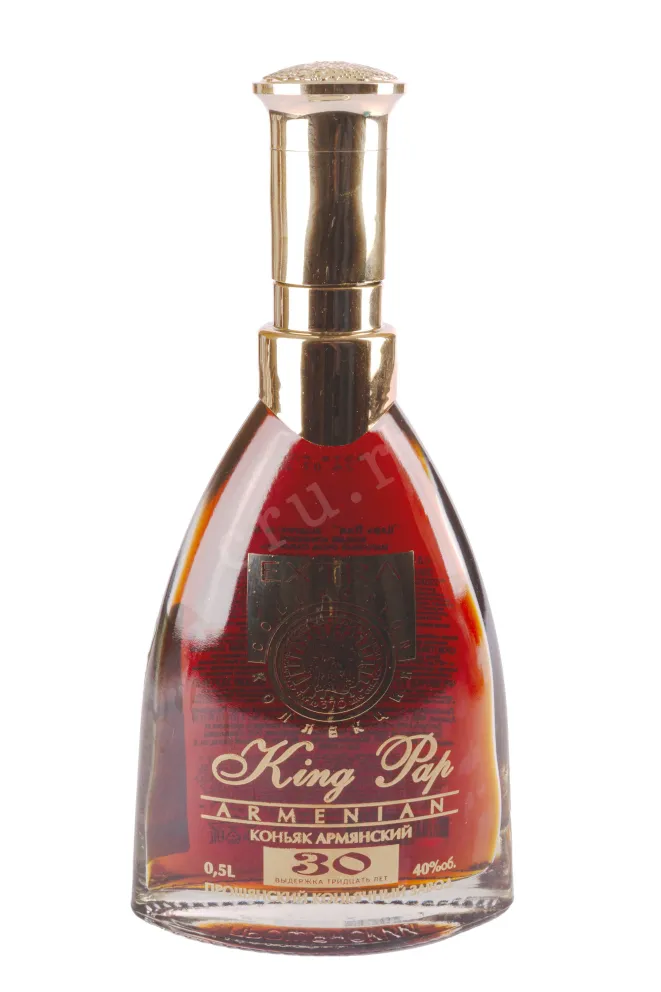 Коньяк Царь Пап Экстра 30 летний в деревянной упаковке  0.5 л