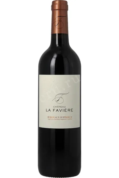 Вино Chateau La Faviere Bordeaux Superieur AOC 2020 0.75 л