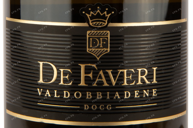 Этикетка вина Де Фавери Просекко Брют ди Вальдоббьядене Супериоре 0,75